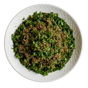 green zaatar salad